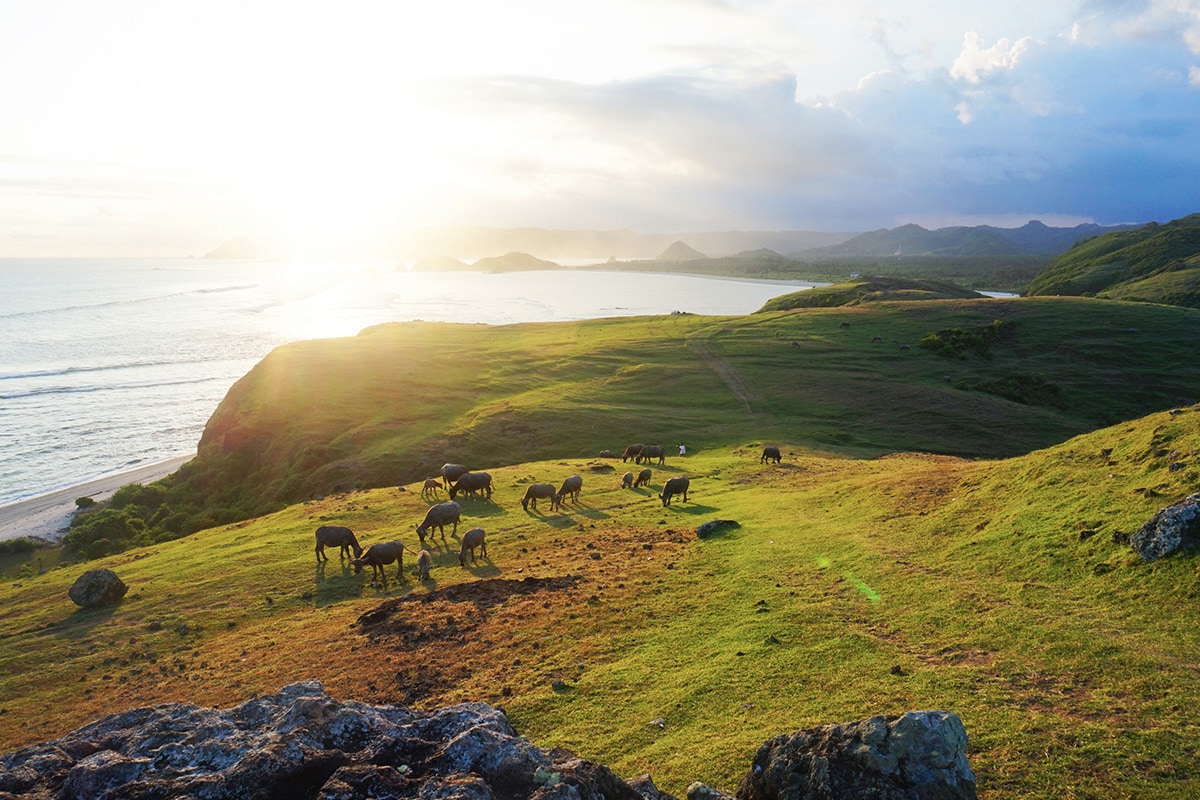 bird’s-eye view of Merese Hill with stunning sky scenery