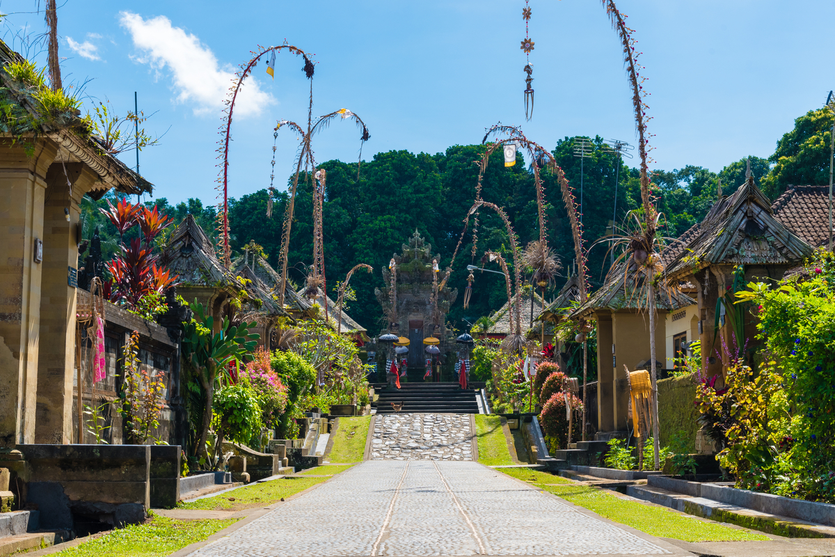 View of the stunning fresh outdoors in Bali Penglipuran